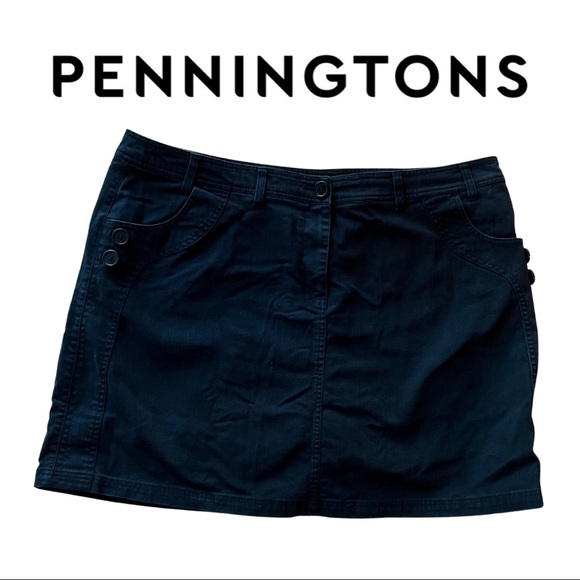 PENNINGTONS JEAN SKIRT - DARK BLUE - SIZE 22 - Picture 1 of 6